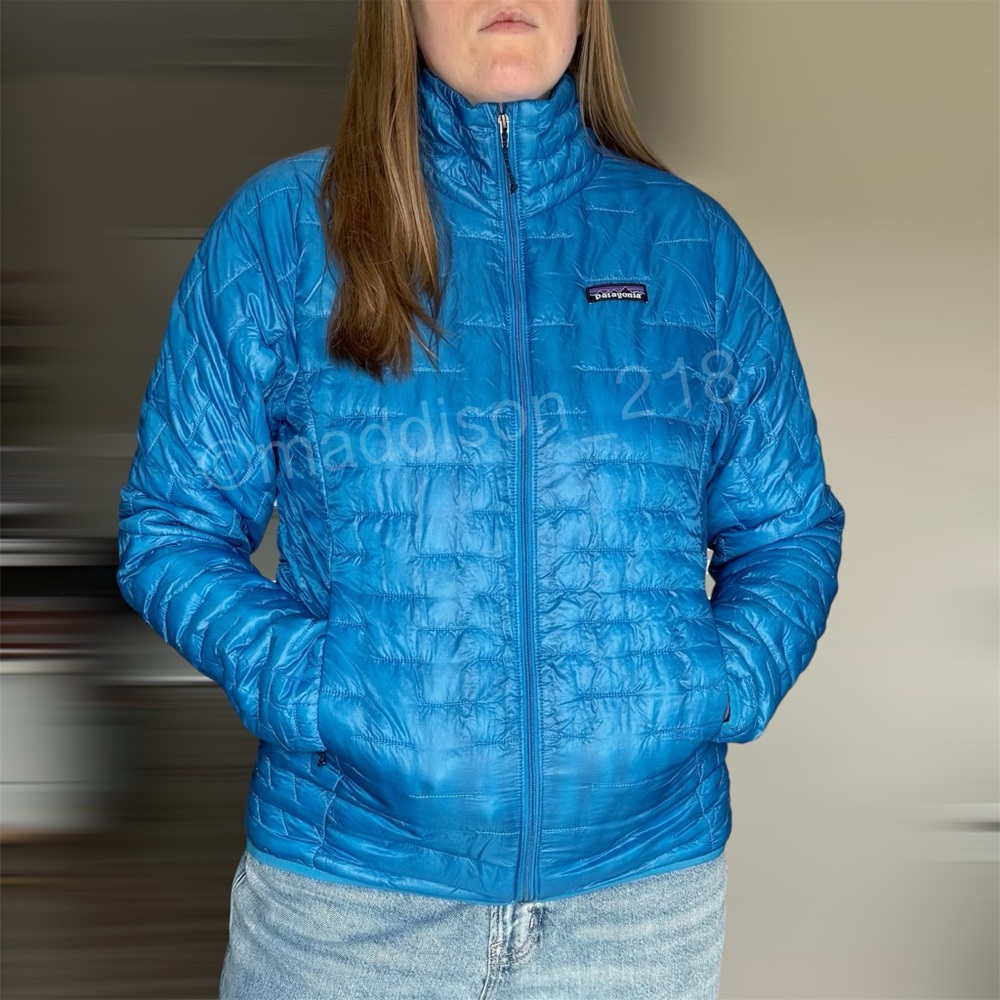 Patagonia Micro Puff Jacket Lapiz Blue Large Windproof Water Resistant L